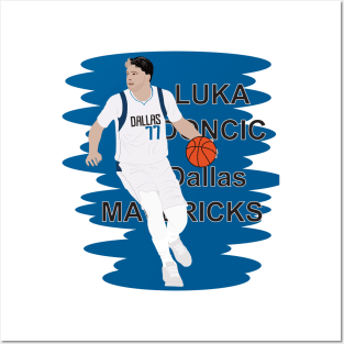 Luka Doncic with ball in hand Posters and Art